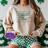 St. Patrick’s Day Word Collage Shirt, Sweatshirt & Hoodie – Minimalist Irish Tee