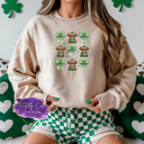 Highland Cow & Bows Shirt, Sweatshirt & Hoodie – Cute St. Patrick’s Day Aesthetic