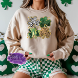 Leopard & Glitter Shamrock Shirt, Sweatshirt & Hoodie – Trendy St. Patrick’s Day Tee