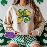 Abstract Swirl Shamrock Shirt, Sweatshirt & Hoodie – Artistic St. Patrick’s Day Tee