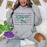 St. Patrick’s Day Word Collage Shirt, Sweatshirt & Hoodie – Minimalist Irish Tee