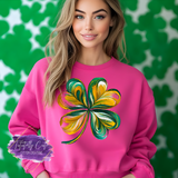 Abstract Swirl Shamrock Shirt, Sweatshirt & Hoodie – Artistic St. Patrick’s Day Tee