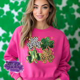 Leopard & Glitter Shamrock Shirt, Sweatshirt & Hoodie – Trendy St. Patrick’s Day Tee