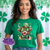 Lucky Highland Cow Shirt, Sweatshirt & Hoodie – Funny St. Patrick’s Day Irish Cow Tee