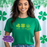 Super Lucky St. Patrick’s Day Shirt, Sweatshirt & Hoodie – Funny Weed & Clover Tee