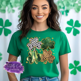 Leopard & Glitter Shamrock Shirt, Sweatshirt & Hoodie – Trendy St. Patrick’s Day Tee