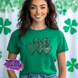 Lucky Hearts Shirt, Sweatshirt & Hoodie – Buffalo Plaid & Leopard St. Patrick’s Day Tee