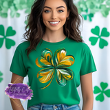 Abstract Swirl Shamrock Shirt, Sweatshirt & Hoodie – Artistic St. Patrick’s Day Tee