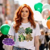 Leopard & Glitter Shamrock Shirt, Sweatshirt & Hoodie – Trendy St. Patrick’s Day Tee