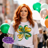 Abstract Swirl Shamrock Shirt, Sweatshirt & Hoodie – Artistic St. Patrick’s Day Tee