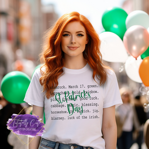 St. Patrick’s Day Word Collage Shirt, Sweatshirt & Hoodie – Minimalist Irish Tee