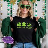 Super Lucky St. Patrick’s Day Shirt, Sweatshirt & Hoodie – Funny Weed & Clover Tee