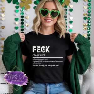 🇮🇪 Feck Shirt, Sweatshirt & Hoodie – Funny Irish Definition St. Patrick’s Day Tee