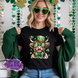 Lucky Highland Cow Shirt, Sweatshirt & Hoodie – Funny St. Patrick’s Day Irish Cow Tee