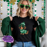 Lucky Dachshund Shirt, Sweatshirt & Hoodie – Cute St. Patrick’s Day Dog Tee