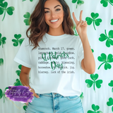 St. Patrick’s Day Word Collage Shirt, Sweatshirt & Hoodie – Minimalist Irish Tee