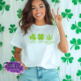 Super Lucky St. Patrick’s Day Shirt, Sweatshirt & Hoodie – Funny Weed & Clover Tee