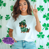 Lucky Dachshund Shirt, Sweatshirt & Hoodie – Cute St. Patrick’s Day Dog Tee