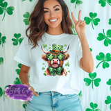 Lucky Highland Cow Shirt, Sweatshirt & Hoodie – Funny St. Patrick’s Day Irish Cow Tee