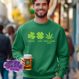 Super Lucky St. Patrick’s Day Shirt, Sweatshirt & Hoodie – Funny Weed & Clover Tee