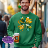 Abstract Swirl Shamrock Shirt, Sweatshirt & Hoodie – Artistic St. Patrick’s Day Tee