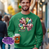 Sparkle Shamrock Bow Shirt, Sweatshirt & Hoodie – Glam St. Patrick’s Day Tee