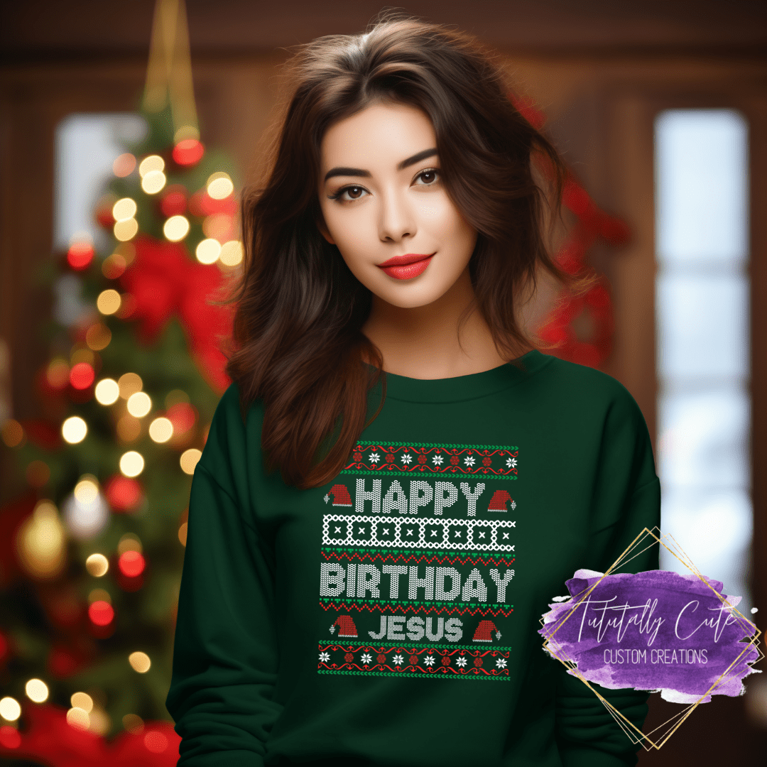 Happy Birthday Jesus Ugly X Mas Sweater