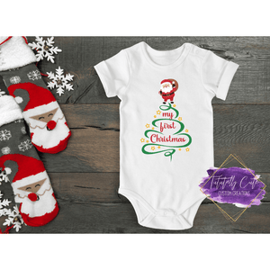 First Christmas Baby Bodysuits - Santa - Tututally Cute Custom Creations 