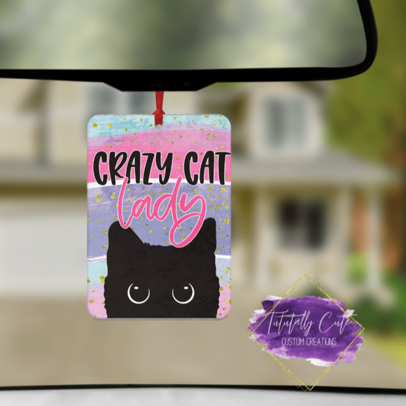 Cat Lady Air Freshener - Tututally Cute Custom Creations 