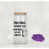 16oz Glass Can - For Him Collection - Tututally Cute Custom Creations 