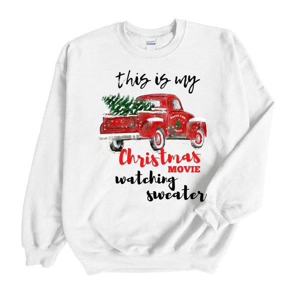 Christmas Movie Watching Sweater - Tututally Cute Custom Creations 