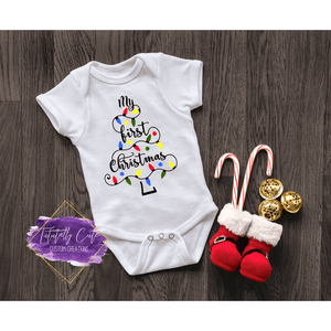 First Christmas Baby Bodysuits - Christmas Lights - Tututally Cute Custom Creations 