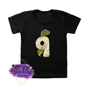 Dino Numbers Birthday Shirt - Tututally Cute Custom Creations 