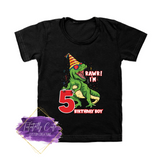 T-Rex Birthday Shirt - Tututally Cute Custom Creations 