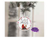 Cardinal Memorial Christmas Aluminum Ornament - Tututally Cute Custom Creations 