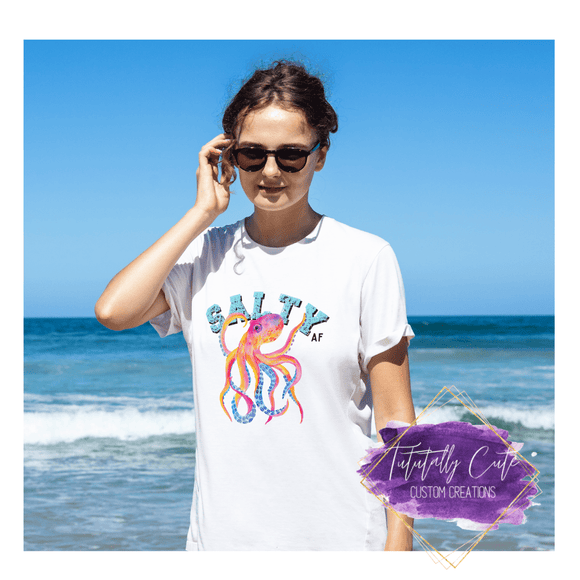 Salty Octopus T-Shirt - Tututally Cute Custom Creations 