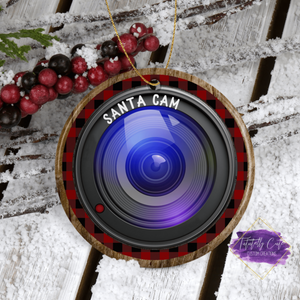 Santa Cam Ornament - Tututally Cute Custom Creations 