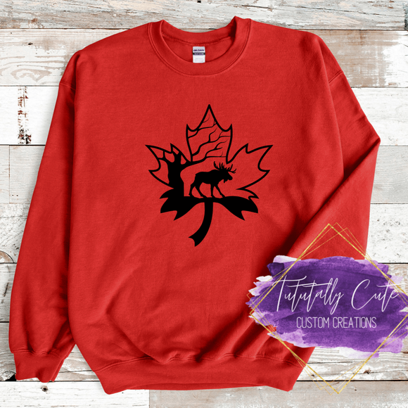 Canadian Moose Sweater Red