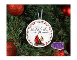 Cardinal Memorial Christmas Aluminum Ornament - Tututally Cute Custom Creations 