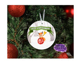 First Christmas - Woodland Animal Theme Aluminum Ornament - Tututally Cute Custom Creations 