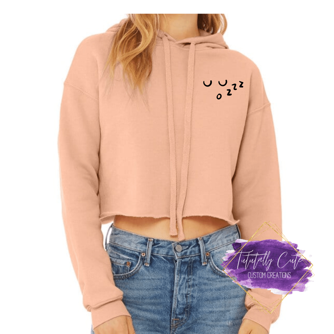 Happy Face Crop Top Hoodie Tututally Cute Custom Creations