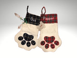 Paw Print Christmas Stocking - Tututally Cute Custom Creations 