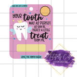 Tooth Fairy Theme Money Card - Tututally Cute Custom Creations 