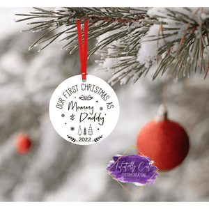 First Christmas New Parents Ornament - Tututally Cute Custom Creations 
