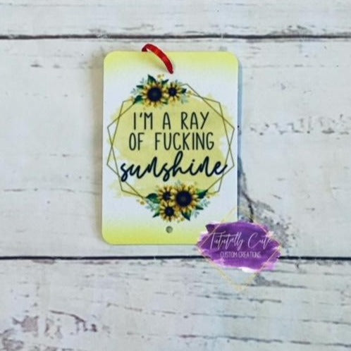 Ray Of Sunshine Air Freshener - Tututally Cute Custom Creations 