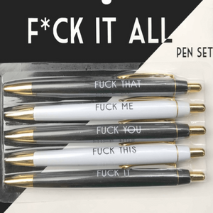 F*CK IT ALL  Pen Set - Tututally Cute Custom Creations 