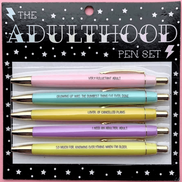 Adulthood Pen Set - Tututally Cute Custom Creations 