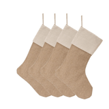 Burlap and Coloured Top Stockings - Tututally Cute Custom Creations 