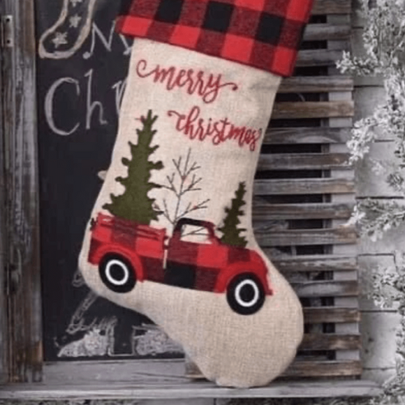 Christmas Truck Christmas Stockings - Tututally Cute Custom Creations 