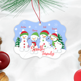 Snowman Family Aluminum Ornament - Tututally Cute Custom Creations 